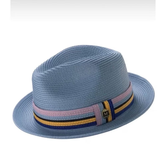 Summer Vybes Hat w/Striped ban