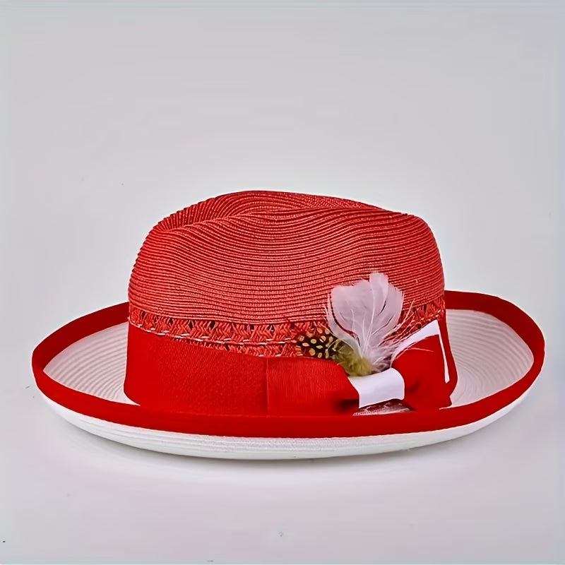Summer Vybes Bold Hat w/Feathers