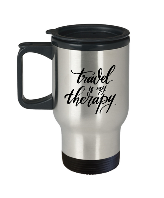 Travel Is My Therapy Travel Mug